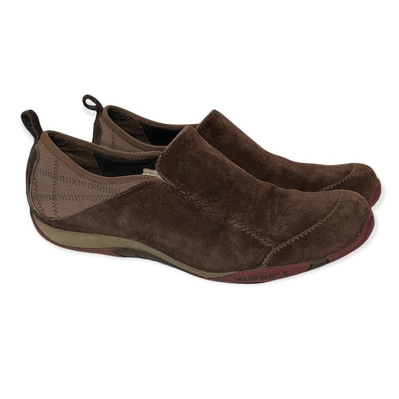 Merrell Bisect Coffee Bean Brown Suede Slip On Shoes‎ Size 10 - Picture 1 of 10